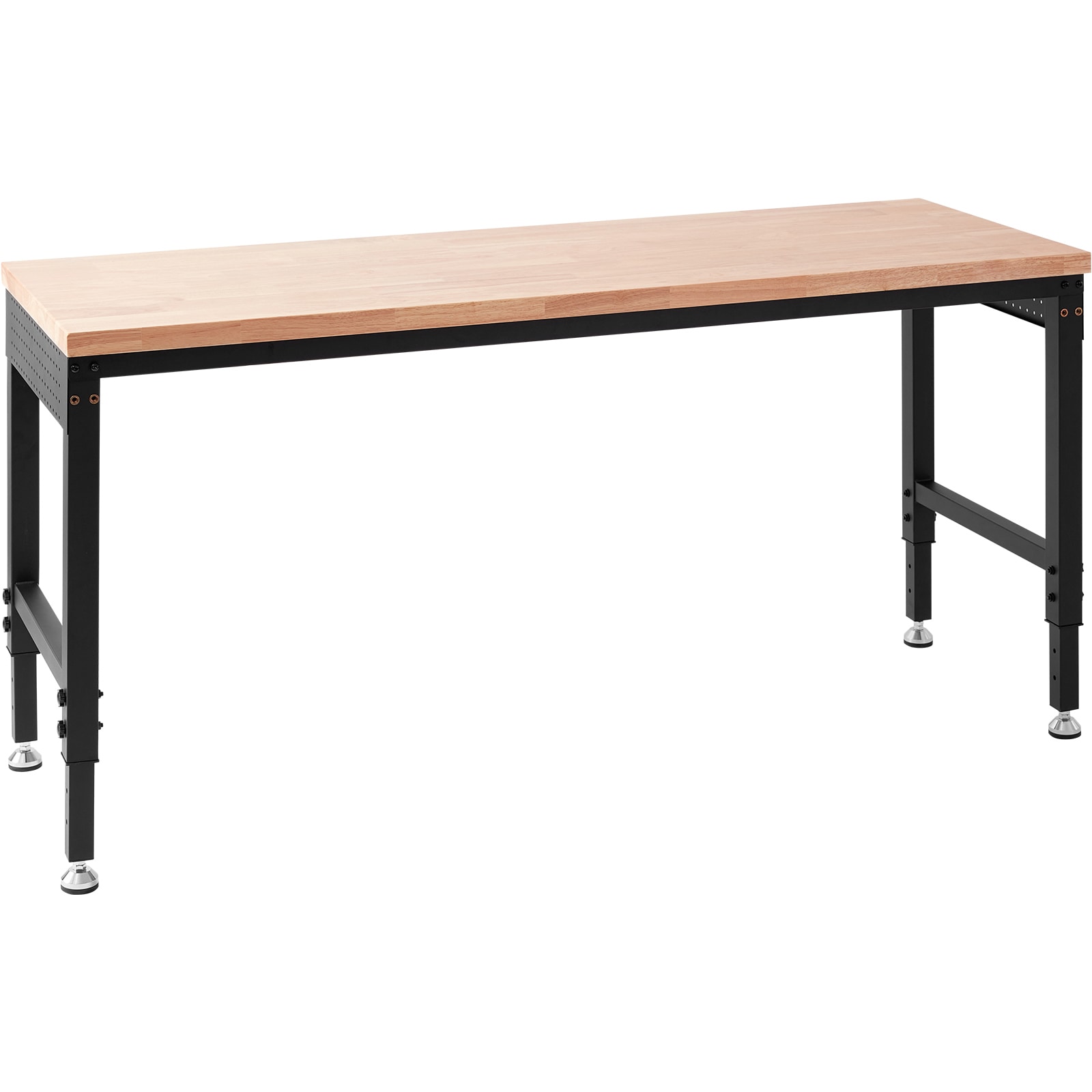 Adjustable Height Hardwood Dining Table With Wheels And Outlets_voghion.com